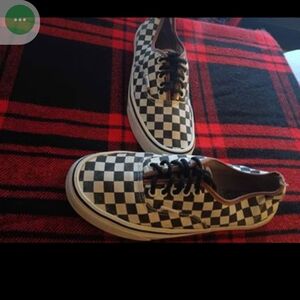Vans off the wall men's size 7.5. Ladies size 9! Checkered black and white. OBO!